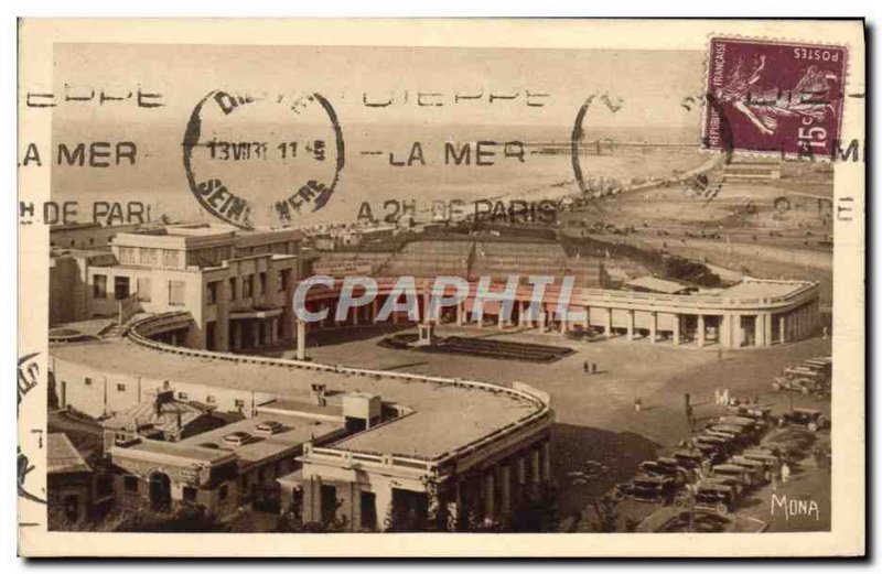 Old Postcard Deieppe L & # 39Esplanade Arcades and & # 39entree main casino