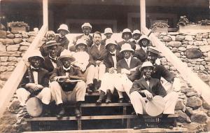 Minstel Band, Black Face Postal Used in Alton N.H. USA 1912 