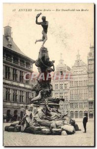 Old Postcard Antwerp Brabo Statue