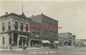 IA, Storm Lake, Iowa, RPPC, Lake Avenue, Business Section, Photo No 20