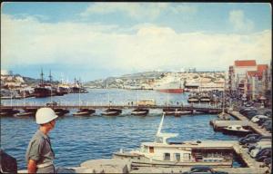 curacao, N.W.I., WILLEMSTAD, Santa Anna Bay, Pontoon Bridge (1963)