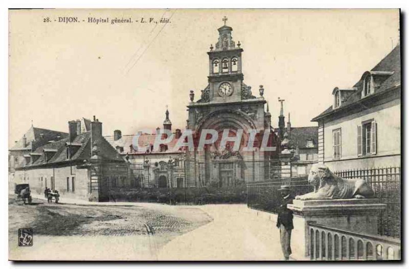 Old Postcard Dijon General Hospital