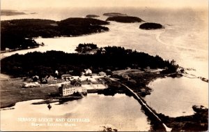 Real Photo Postcard Sebasco Lodge and Cottages in Sebasco Estates, Maine