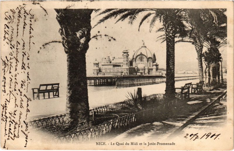 CPA Nice- Le Quai du Midi et la Jetee Promenade FRANCE (1042664)