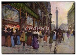 Old Postcard Paris Rue De La Paix