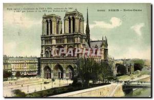 Old Postcard Paris Notre Dame