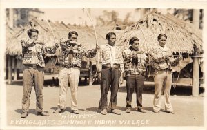 G16/ Everglades Florida RPPC Postcard c30s Semiole Indian Hunters 2