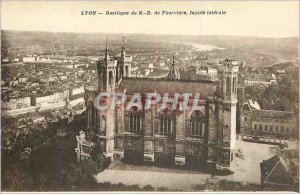 Postcard Old Lyon Basilica of Fourviere N D Lateral frontage