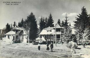 Romania Izvorul Muresului resort rest houses postcard