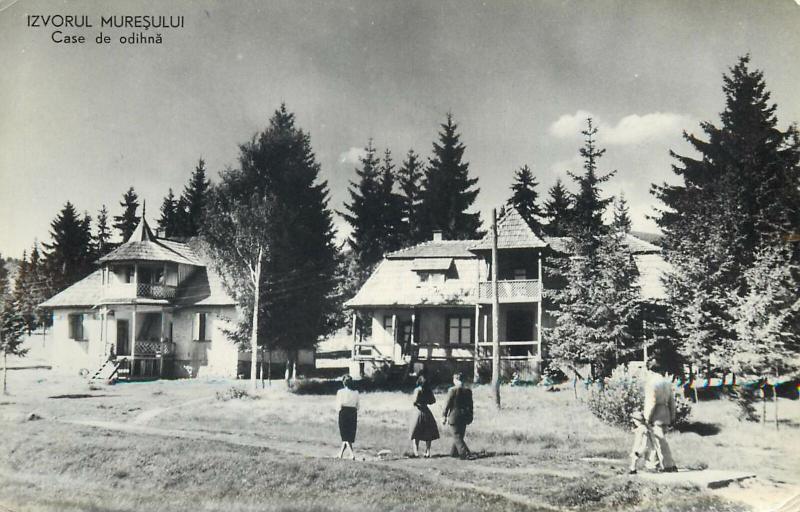 Romania Izvorul Muresului resort rest houses postcard