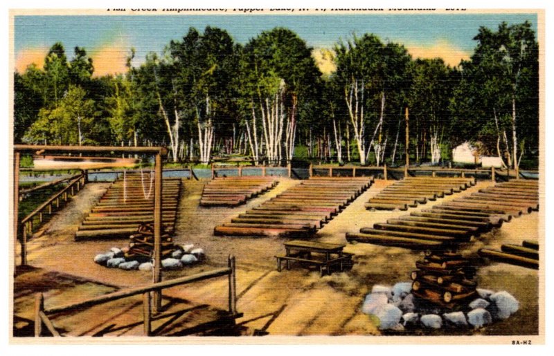 New York  Tupper Lake Fish Creek Camp Ground Amphitheartre