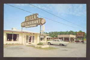 NAHUNTA GEORGIA GA. ST. ILLA RESTAURANT VINTAGE ADVERTISING POSTCARD