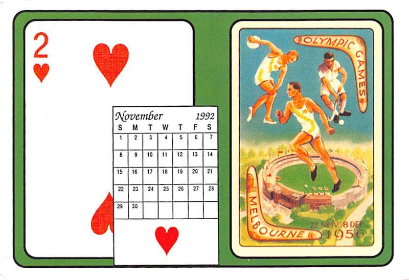 Playing Card Calendar - Melbourne