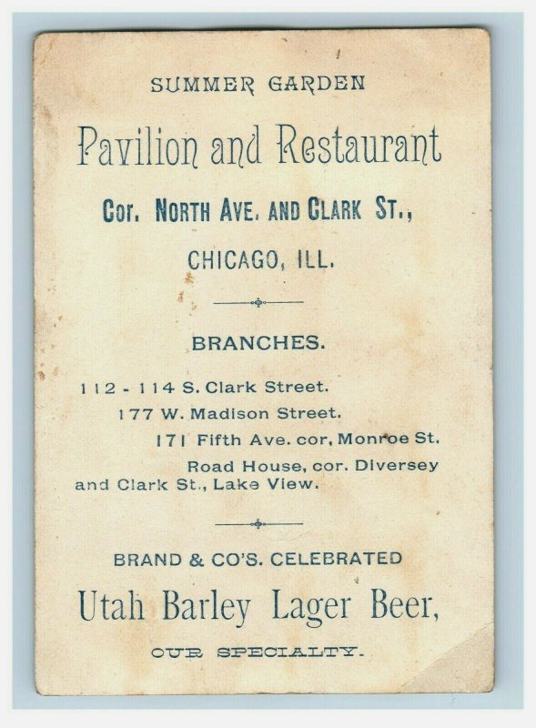 1882 Brand & Co.'s Utah Barley Lager Beer  Hans Schloppenberg Waiter Mugs P206