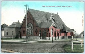 LAWTON, Oklahoma  OK    FIRST PRESBYTERIAN CHURCH  ca 1910s   Postcard