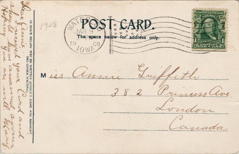 Waterloo IA Pavilion Chautauqua Park c1908 The Golden Rule Postcard G86