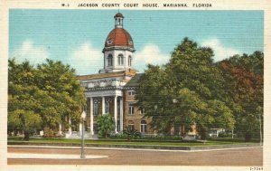 Vintage Postcard 1920's View of Jackson County House Marianna Florida FL