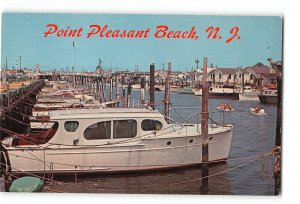 Point Pleasant Beach New Jersey NJ Vintage Postcard Boats Dock Scene