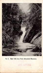 New York Adirondacks High Falls From Pool 1917