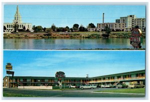 c1950's Driftwood Motel Idaho Falls Idaho ID Multiview Vintage Postcard