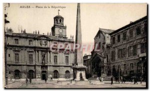 Old Postcard Arles Place De La Republique