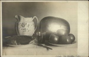 Food Still Life ++Photography Kinsman OH Cancel 1907 Real Photo Postcard