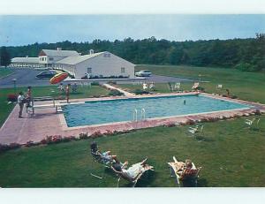 Unused 1950's POOL & OLD CARS & ASHFORD MOTEL Ashford Connecticut CT u5262