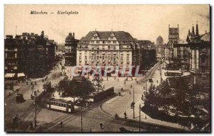 Old Postcard Munchen Karlsplatz