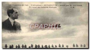 Old Postcard Jet Aviation L & # 39aeroplane Antoinette rises by M Latham In t...