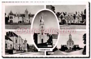 Postcard Old Derval Castle Hague town hall Baschet castle chapel