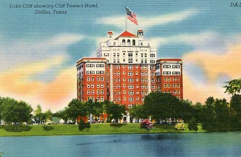 TX - Dallas, Lake Cliff Showing Cliff Towers Hotel