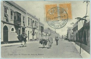 68758 -  Ottoman Empire - Postal History: POSTCARD from  LIBYA to SPAIN 190