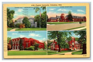 Vintage 1945 Postcard Buildings & Campus Capital University Columbus Ohio