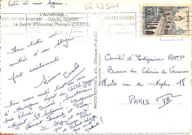 BR52571 Chatel guyon le centre d education physique        France