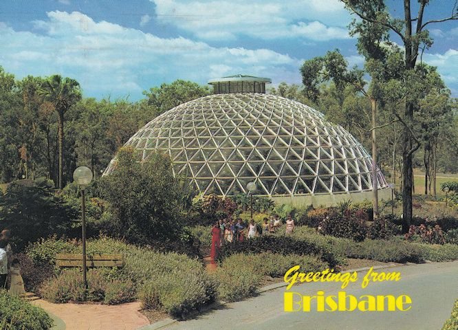 Brisbane Australia Tropical Display House Botanic Gardens Postcard