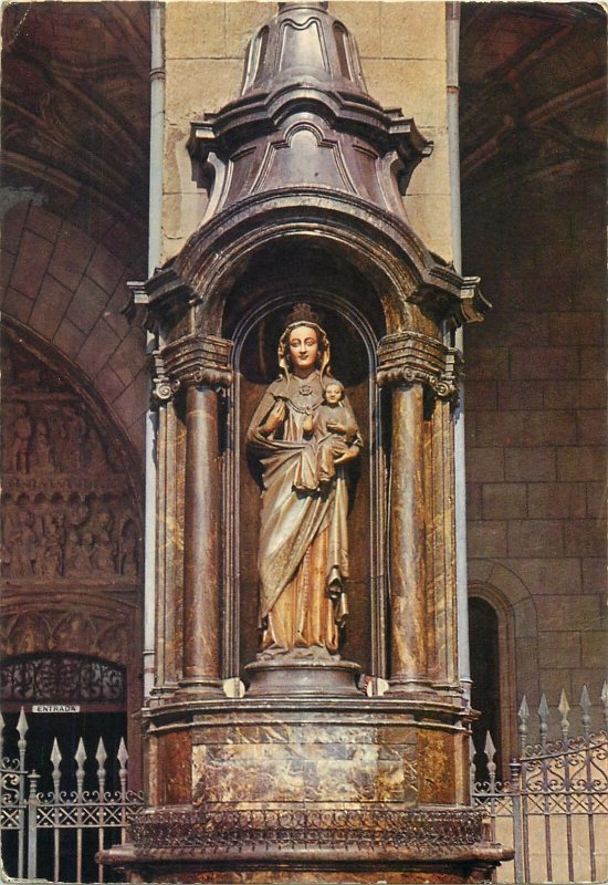 Religion Postcard Spain Vitoria Virgen Blanca estatua