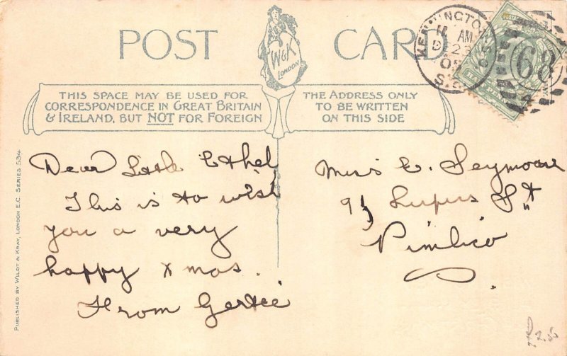 Anthropomorphic Humanized Cats Three Kittens Accordion Music 1905 postcard B904