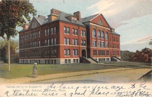 High School Waltham Massachusetts 1911 postcard