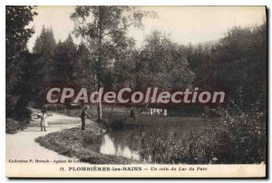 Old Postcard Plombieres les Bains A corner of Lake Park