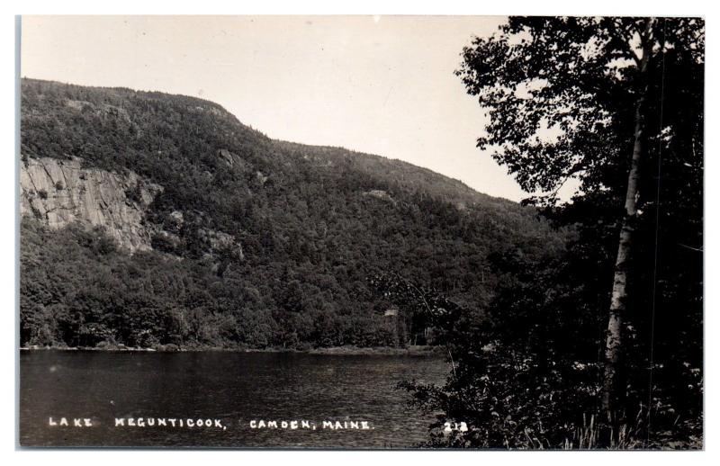 RPPC Lake Megunticook, Camden, Maine Real Photo Postcard