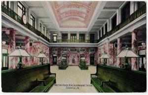 1907 Scranton PA Waiting Room New Lackawanna Train Station RR Railroad Postcard