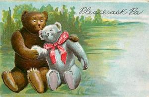 TEDDY BEARS HUGGING-PLEASE ASK PA-MAILED 1907-K2265
