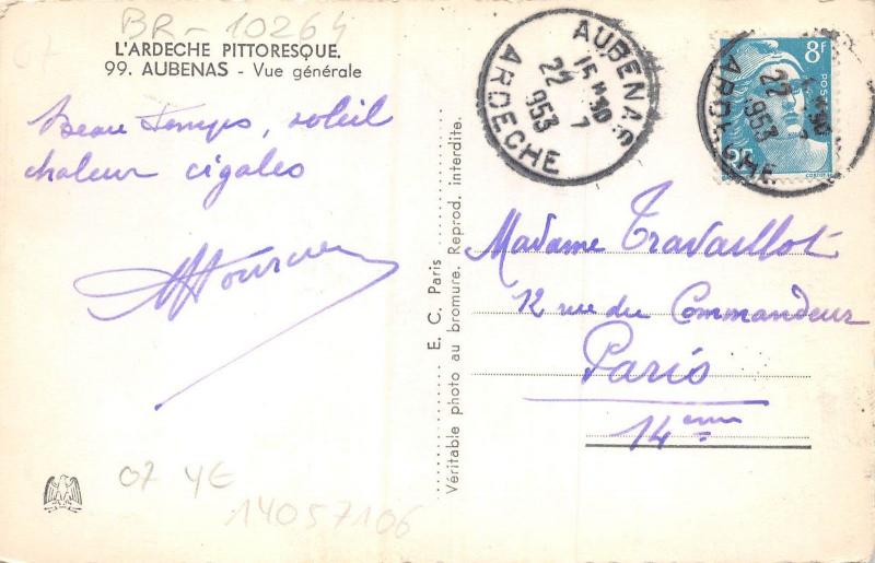 BR10264 Aubenas 1953 france