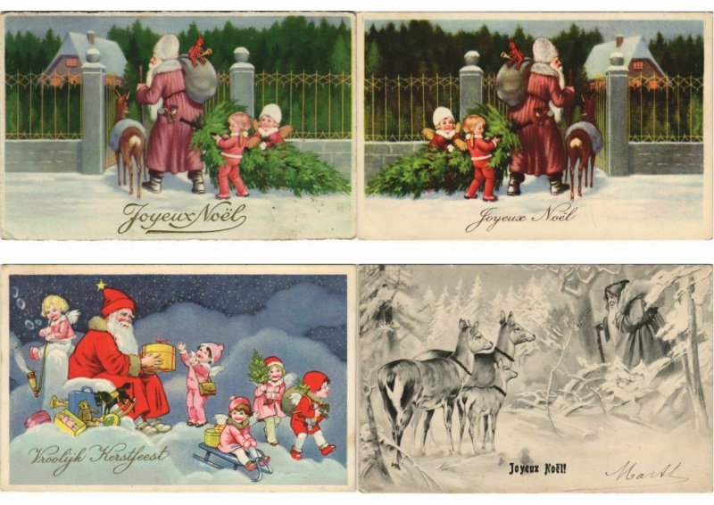 SANTA CLAUS FATHER X-MAS COLLECTION of 200 CPA with BETTER (L3761)