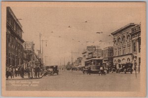 High Street Looking West Moose Jaw Saskatchewan Streetcar Heliotype Postcard H83