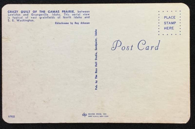 Postcard Unused Idaho/Washington LB