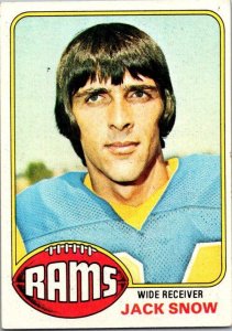 1976 Topps Football Card Jack Snow Los Angeles Rams sk4642