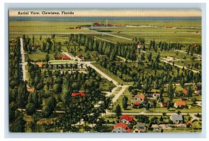 Vintage Aerial View Clewiston Flordia Postcard P167E