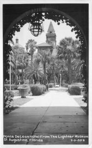 Ponce De Leon Hotel Lightner Museum 1940s St Augustine Florida RPPC 6332