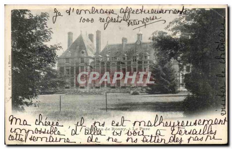 Old Postcard Chateau De Rosny Park